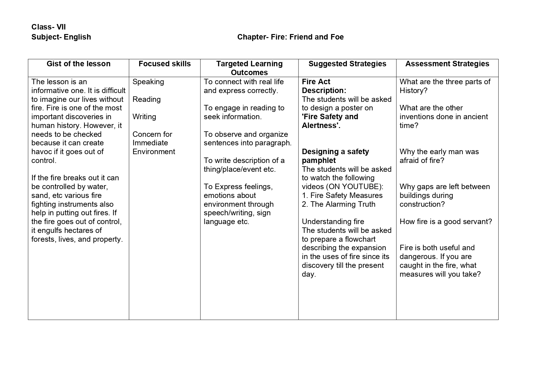 case study english class 7